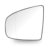 Left Side Rear View Mirror Glass for BMW X5 E70 (2008-2013) with Plastic Frame, Double Curvature