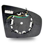 Left Side Rear View Mirror Glass for BMW X5 E70 (2008-2013) with Plastic Frame, Double Curvature