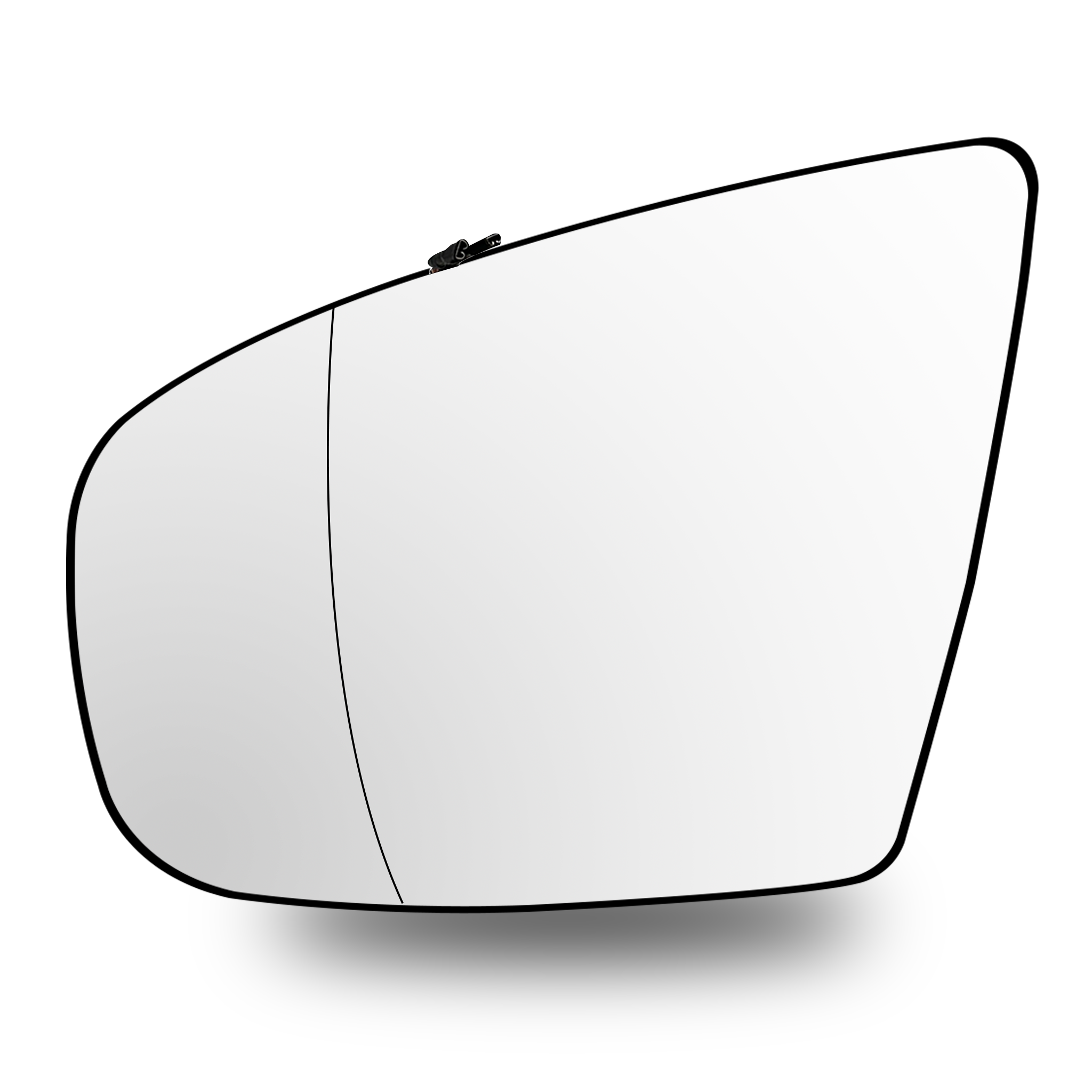 Left Side Rear View Mirror Glass for BMW X6 E71 (2009-2014) with Plastic Frame, Double Curvature