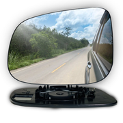 Left Side Rear View Mirror Glass for JAGUAR XF X250 (2009-2015) with Plastic Frame, Aspherical, Heated