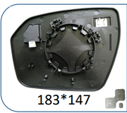 Left Side Rear View Mirror Glass for LAND ROVER DISCOVERY SPORT L550 (2014) with Blind Spot Detection and Plastic Frame