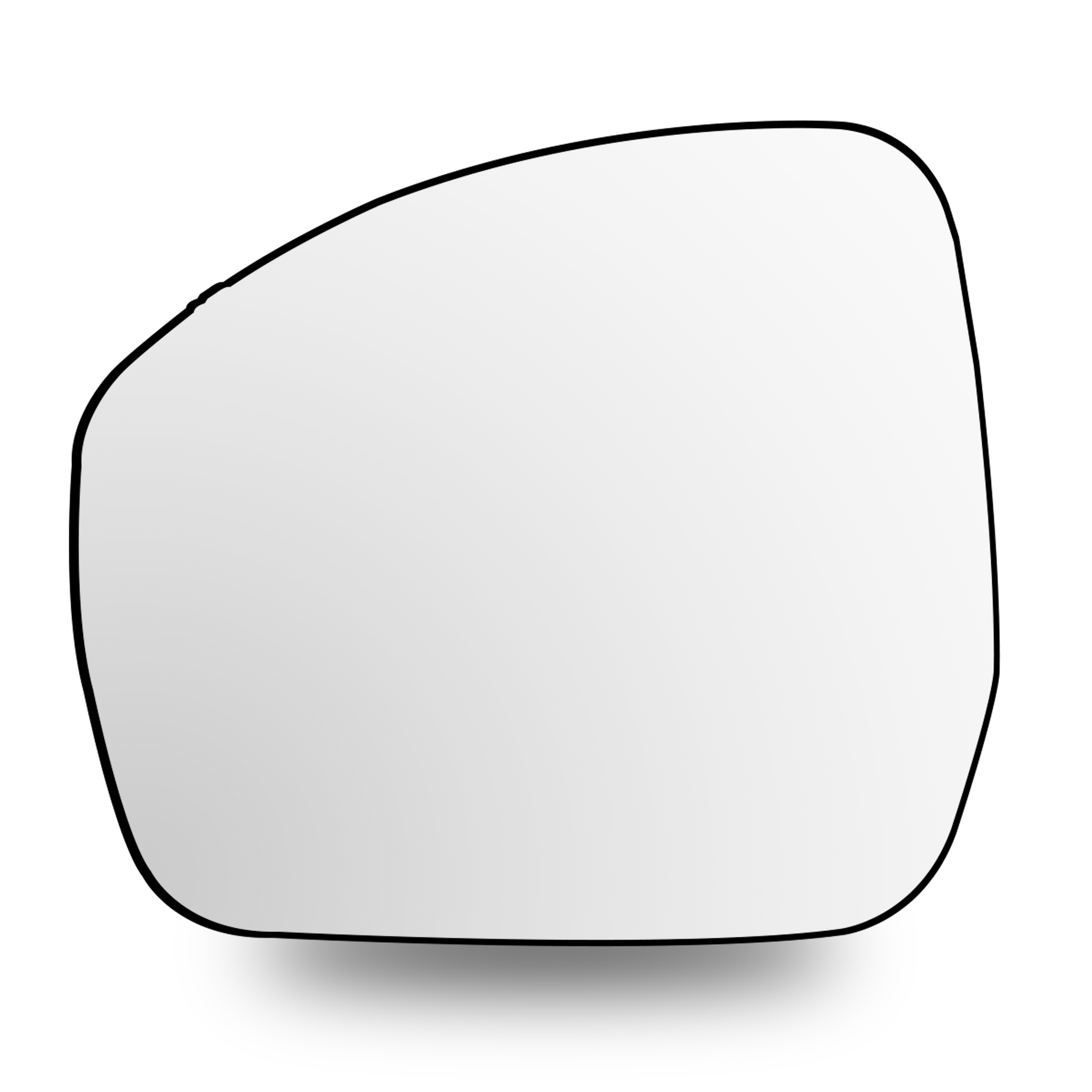 Left Side Rear View Mirror Glass for LAND ROVER RANGE ROVER SPORT L494 (2013-2022) with Blind Spot Detection and Plastic Frame