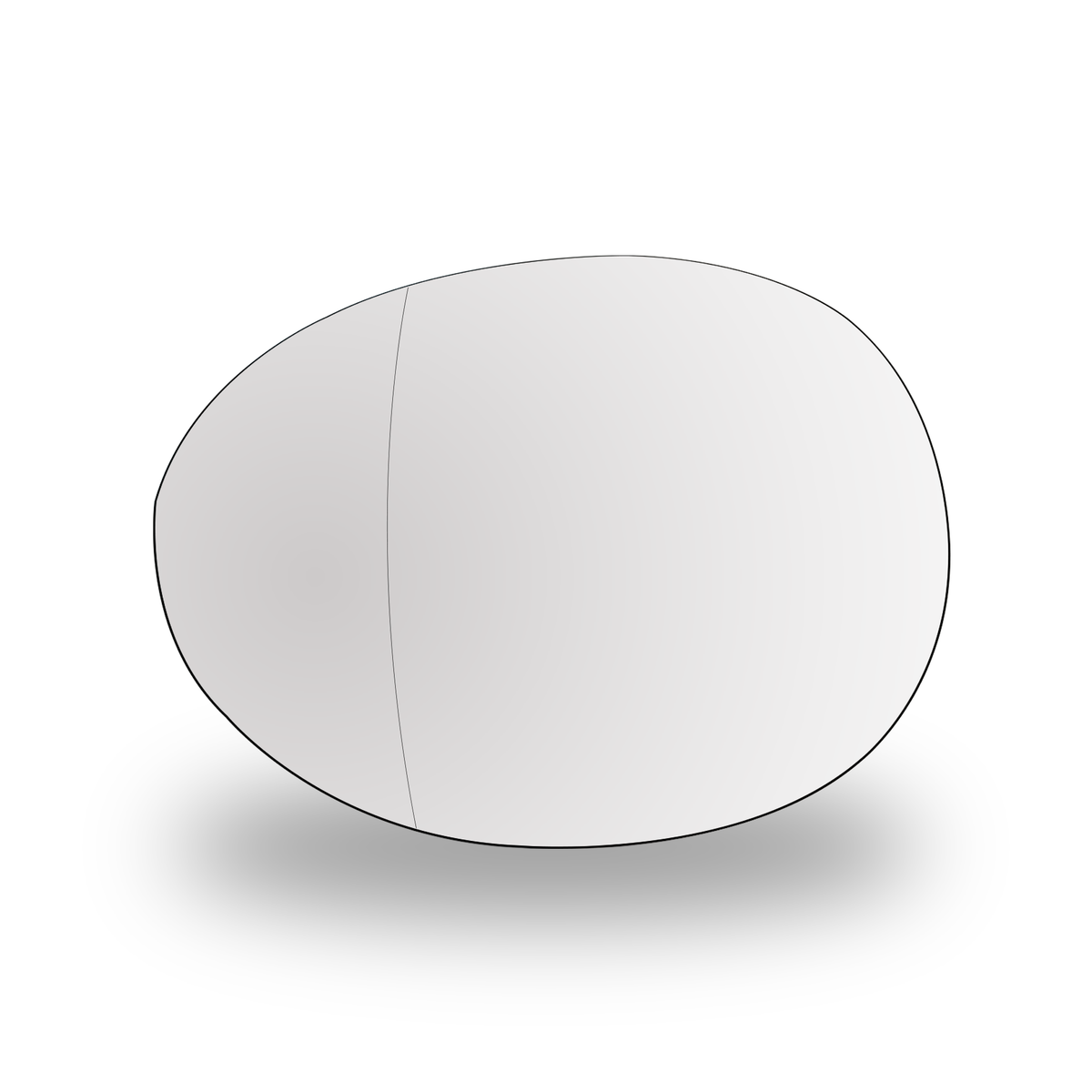 Left Side Rear View Mirror Glass for MINI MINI CLUBMAN F54 (2017-2024) Heated, Double Curvature with Plastic Frame