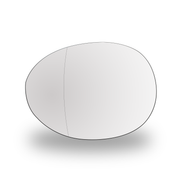 Left Side Rear View Mirror Glass for MINI MINI CLUBMAN F54 (2017-2024) Heated, Double Curvature with Plastic Frame
