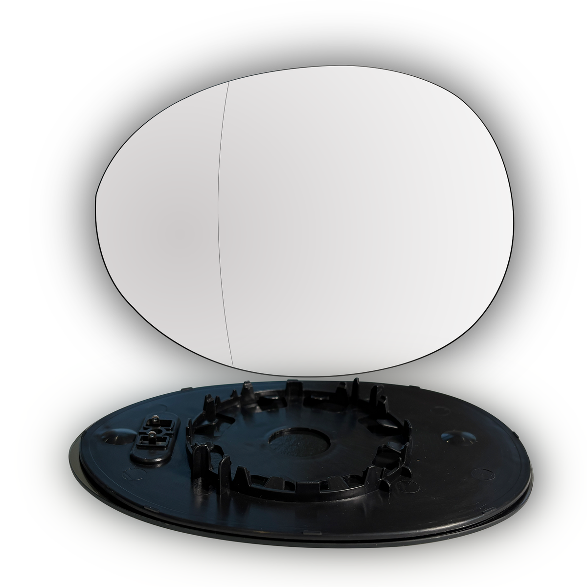 Left Side Rear View Mirror Glass for MINI MINI CLUBMAN F54 (2017-2024) Heated, Double Curvature with Plastic Frame