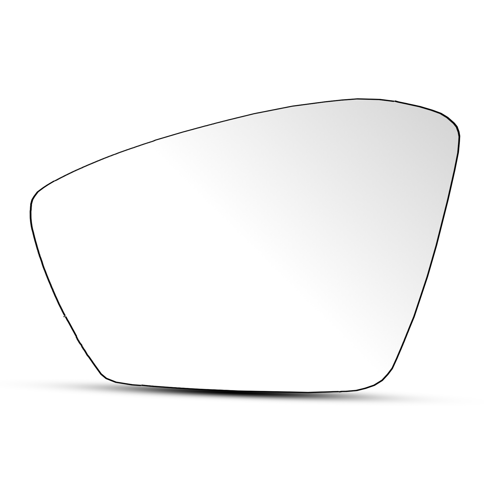 Left Side Rear View Mirror Glass for SKODA SUPERB 3V3 (2015-2024) with Plastic Frame, Heated, PC and Glass