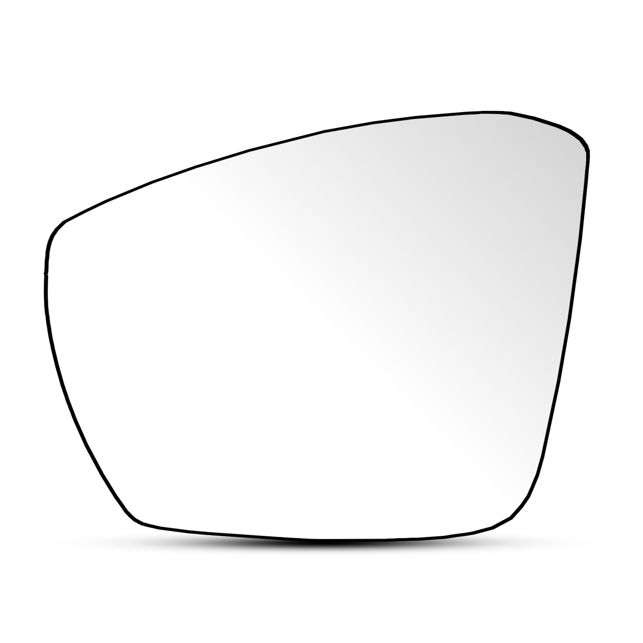Left Side Rear View Mirror Glass for VW T-ROC A11 (2020-2021) with Plastic Frame, Heated