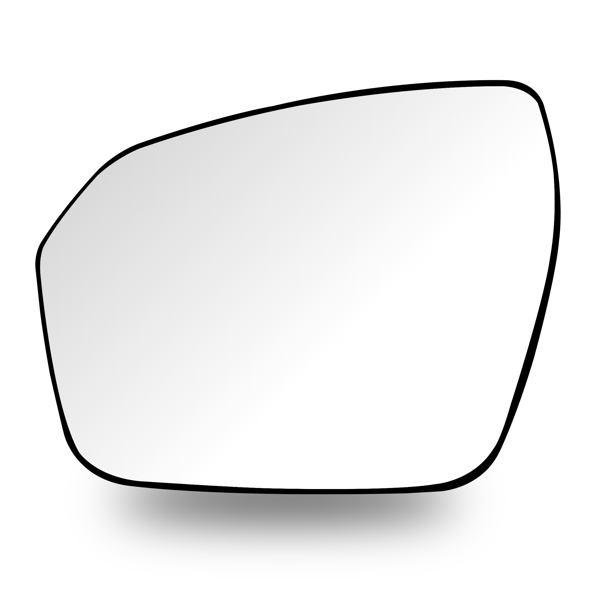 Left Side Rear View Mirror Glass with Plastic Frame for LAND ROVER DISCOVERY SPORT L550 (2014) Polycarbonate (PC)
