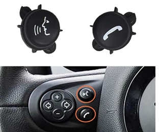 Left Steering Wheel Button for MINI MINI CLUBMAN R55 (2007-2014) in Black color L2&L3