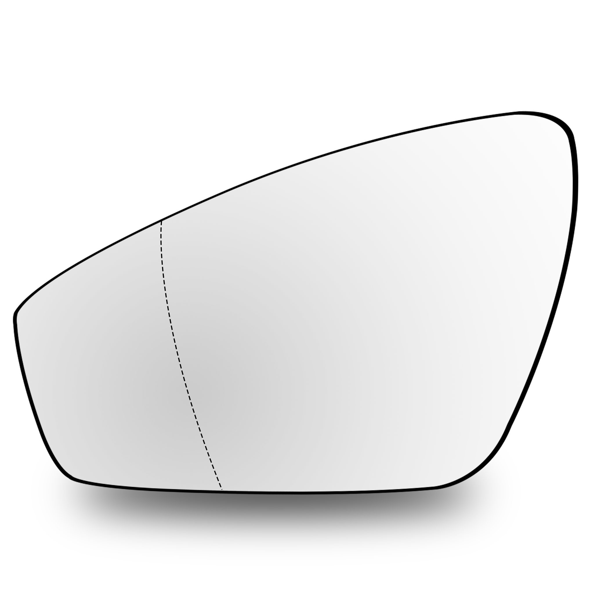 Left Sub Mirror for AUDI E-TRON GT F83 (2014-2020) Heated, Double Curvature with 2 pins