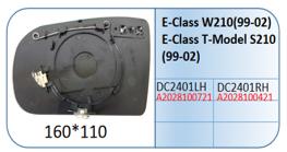 Left Sub Mirror for MERCEDES-BENZ E-CLASS W210 (1995-2003) Heated, Double Curvature