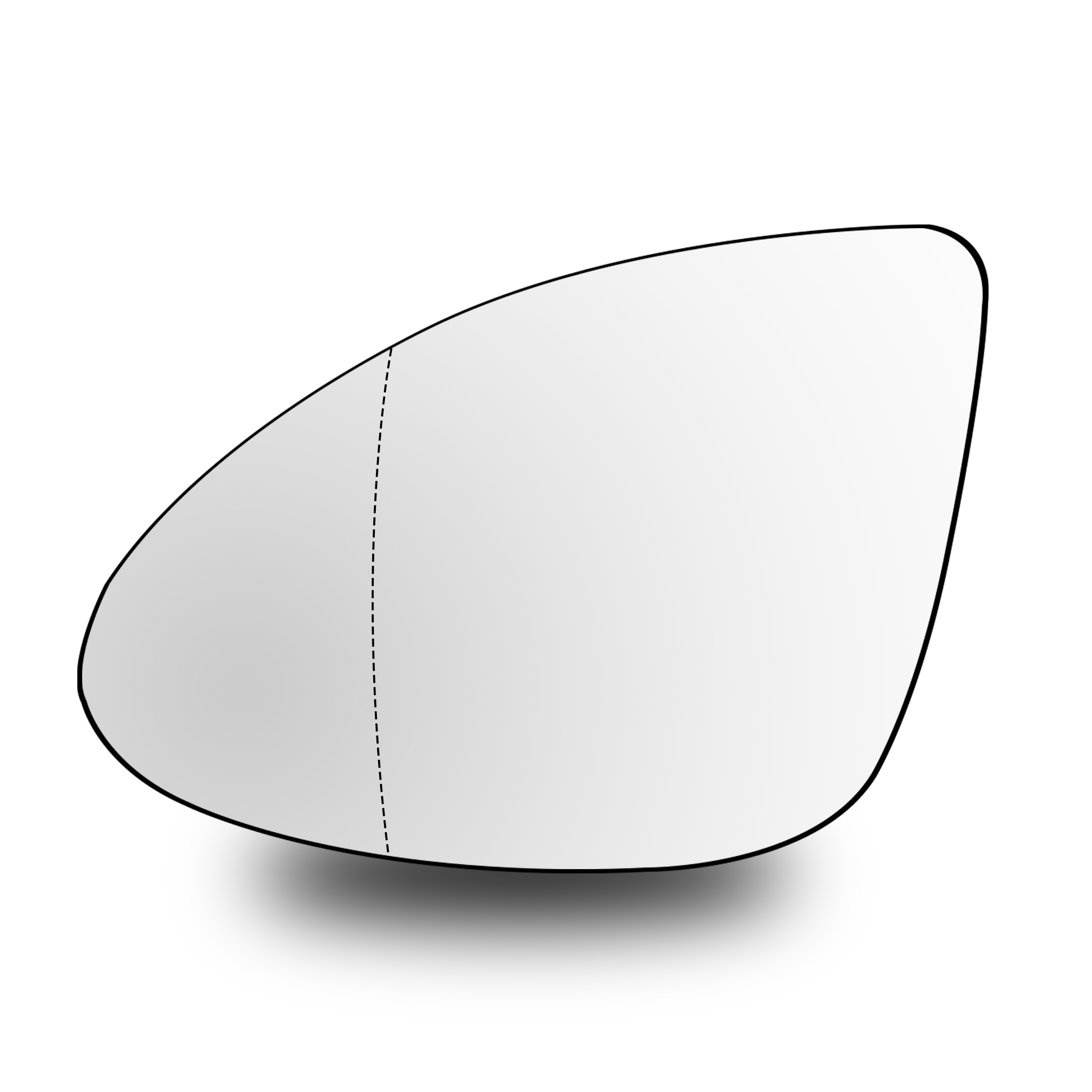 Left Sub Mirror for PORSCHE CAYENNE 92A (2010-2018) Heated, Double Curvature