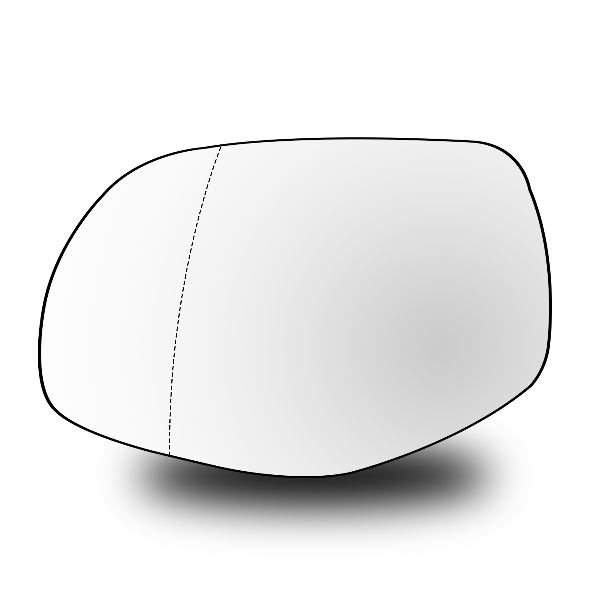 Left Sub Mirror for PORSCHE CAYENNE 9PA (2007-2010) Heated, Double Curvature