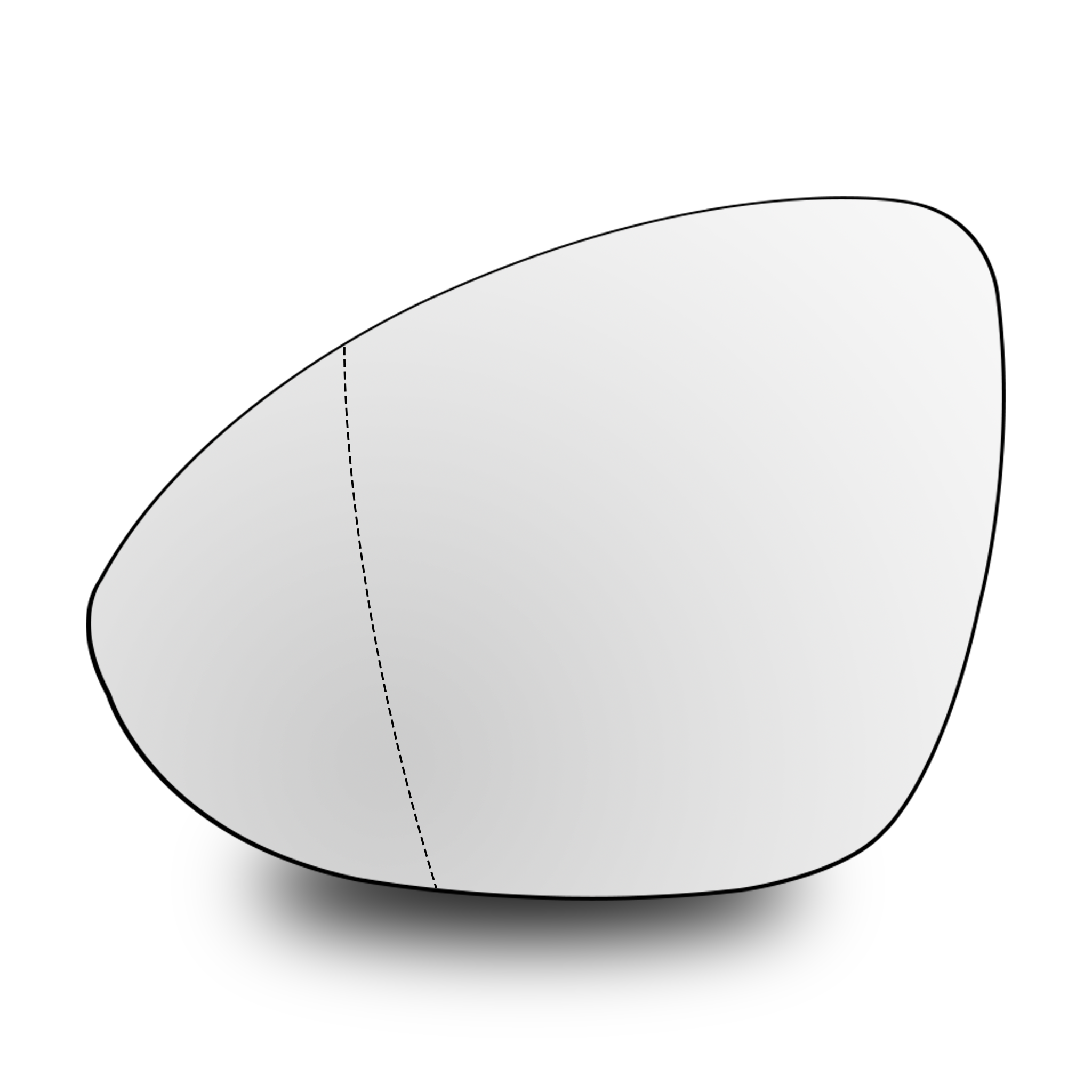 Left Sub Mirror for PORSCHE CAYENNE 9Y (2018) Heated, Double Curvature