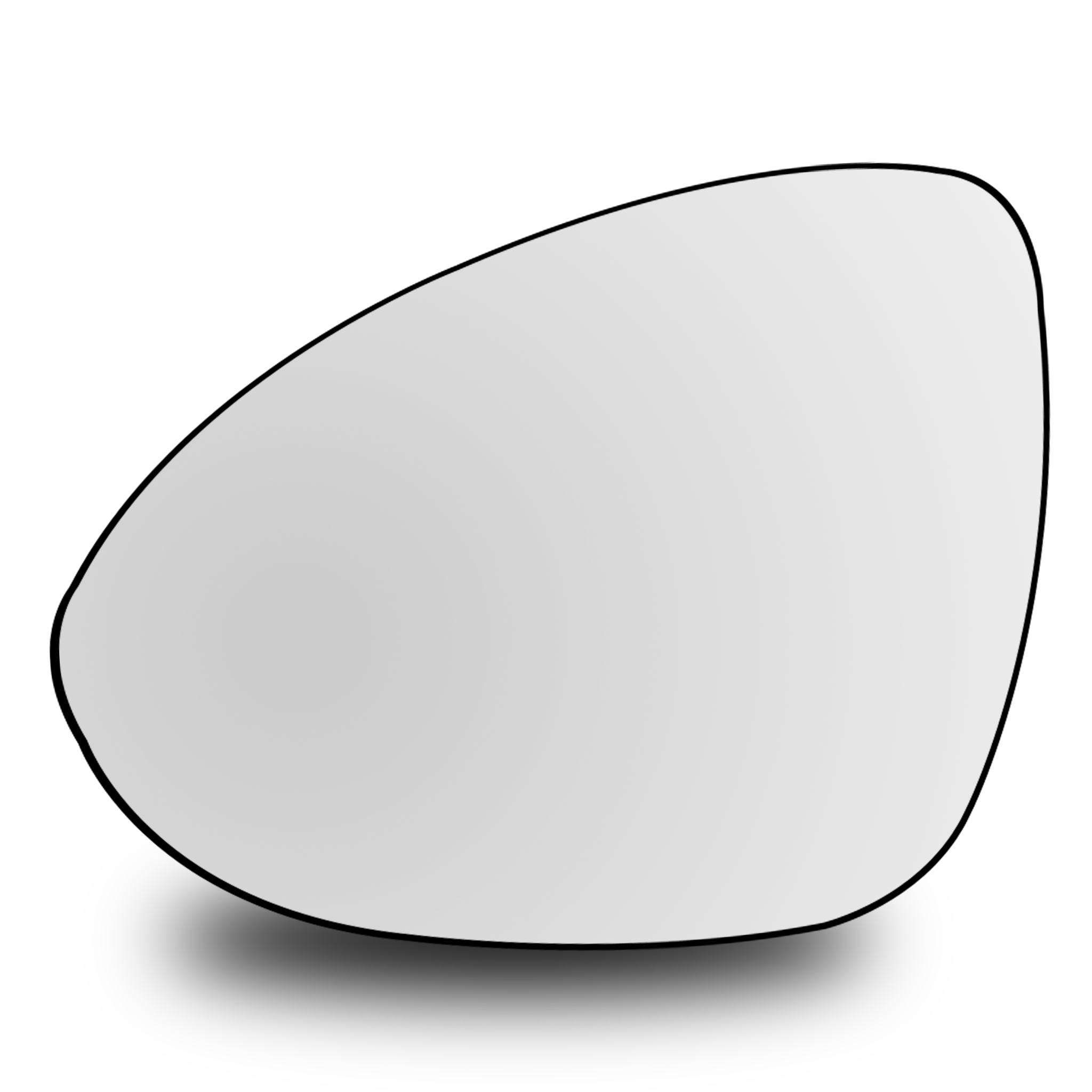 Left Sub Mirror for PORSCHE CAYENNE 9Y (2018) Heated Single Curvature