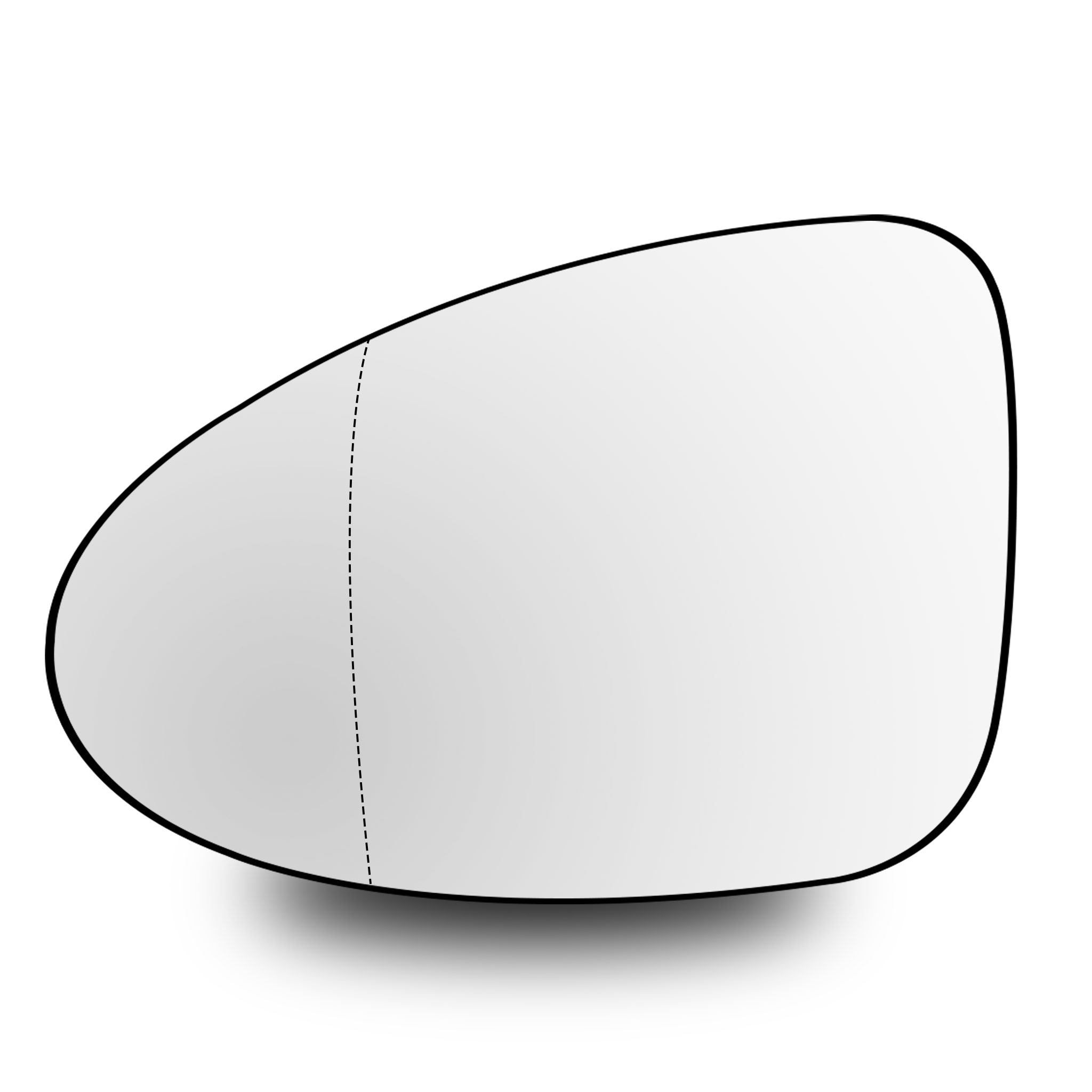 Left Sub Mirror for PORSCHE MACAN 95B (2014-2018) Heated, Double Curvature