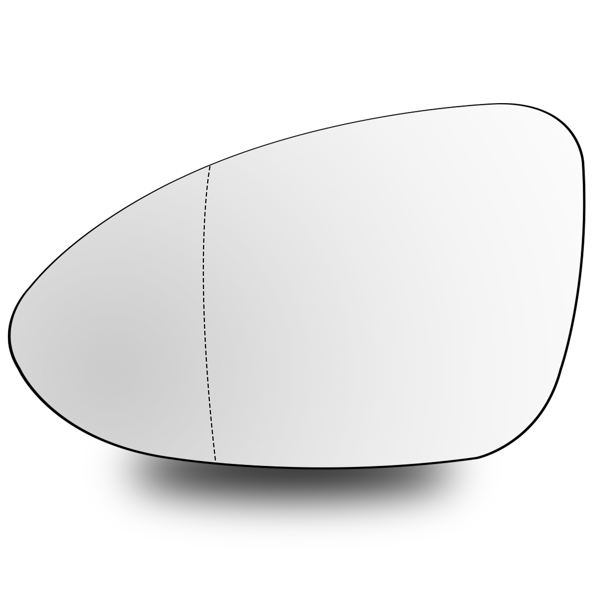 Left Sub Mirror for PORSCHE PANAMERA 971 (2017-2023) Heated, Double Curvature