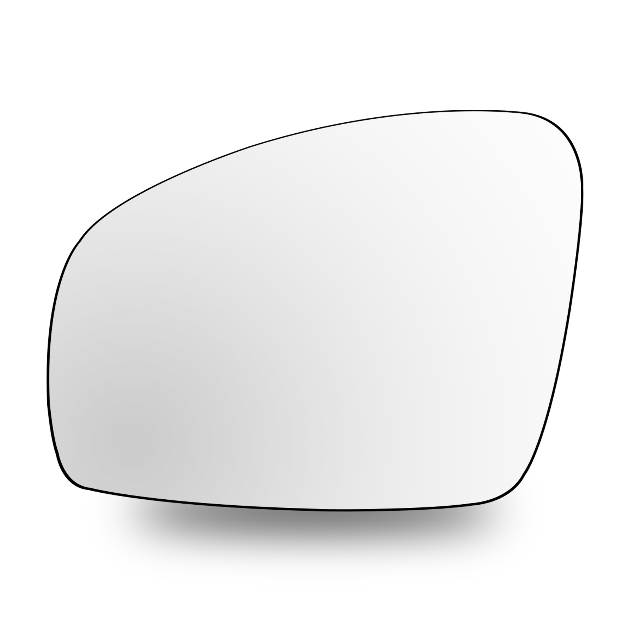 Left Sub Mirror for SKODA FABIA 542 (2008-2014) Heated, Single Curvature