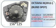 Left Sub Mirror for SKODA OCTAVIA 5E3 (2012-2020) Heated, Single Curvature, Blind Spot