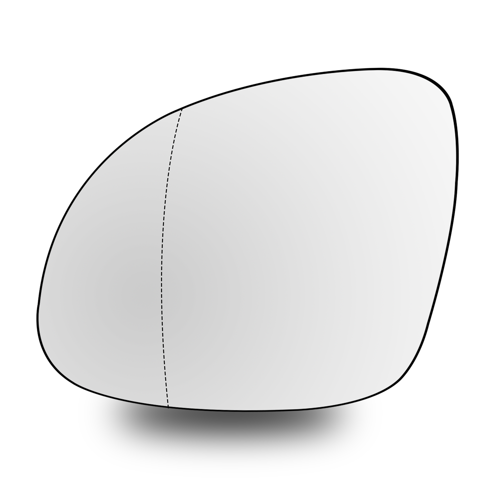 Left Sub Mirror for SKODA YETI 5L (2010-2017) Heated, Double Curvature