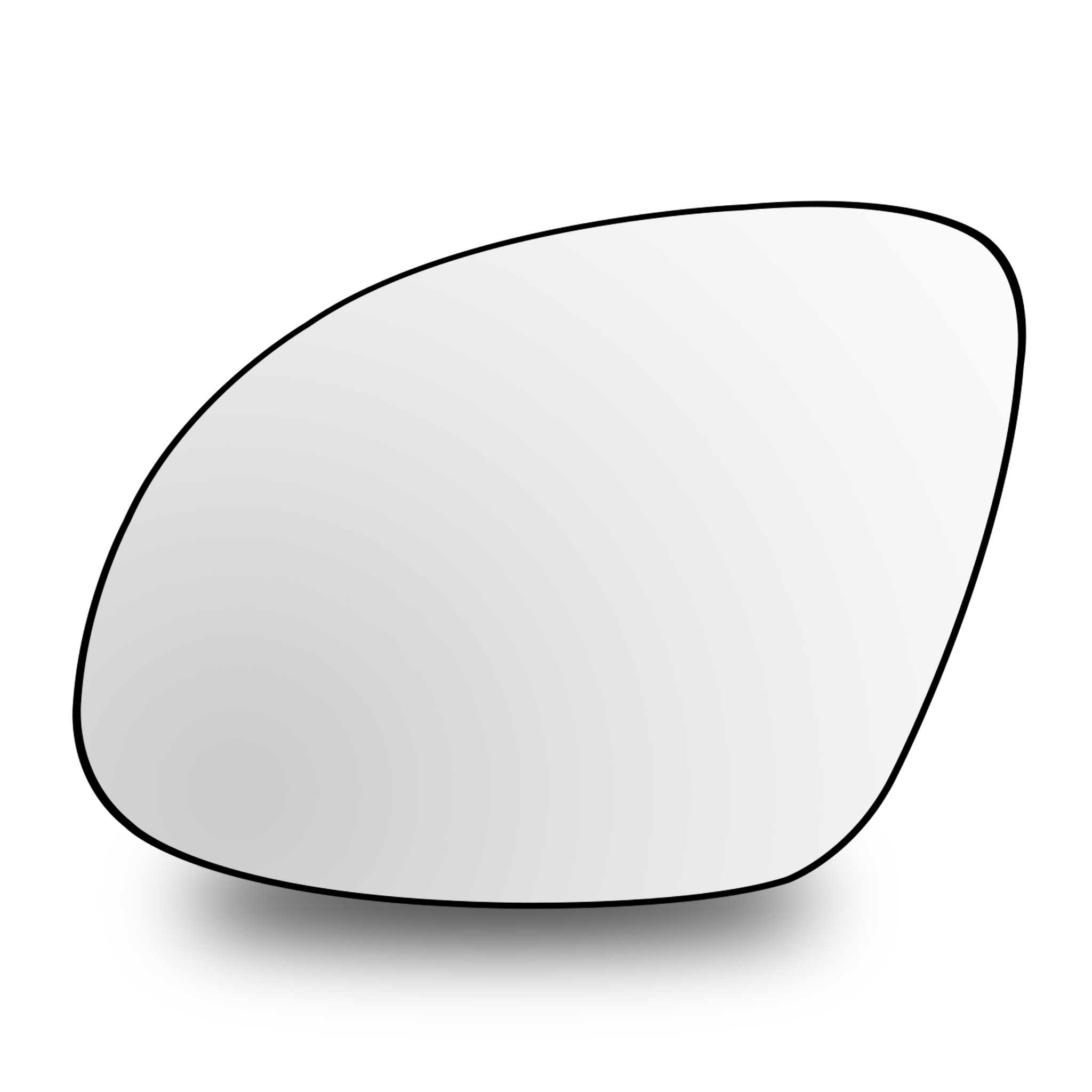 Left Sub Mirror for SKODA YETI 5L (2010-2017) Heated, Single Curvature