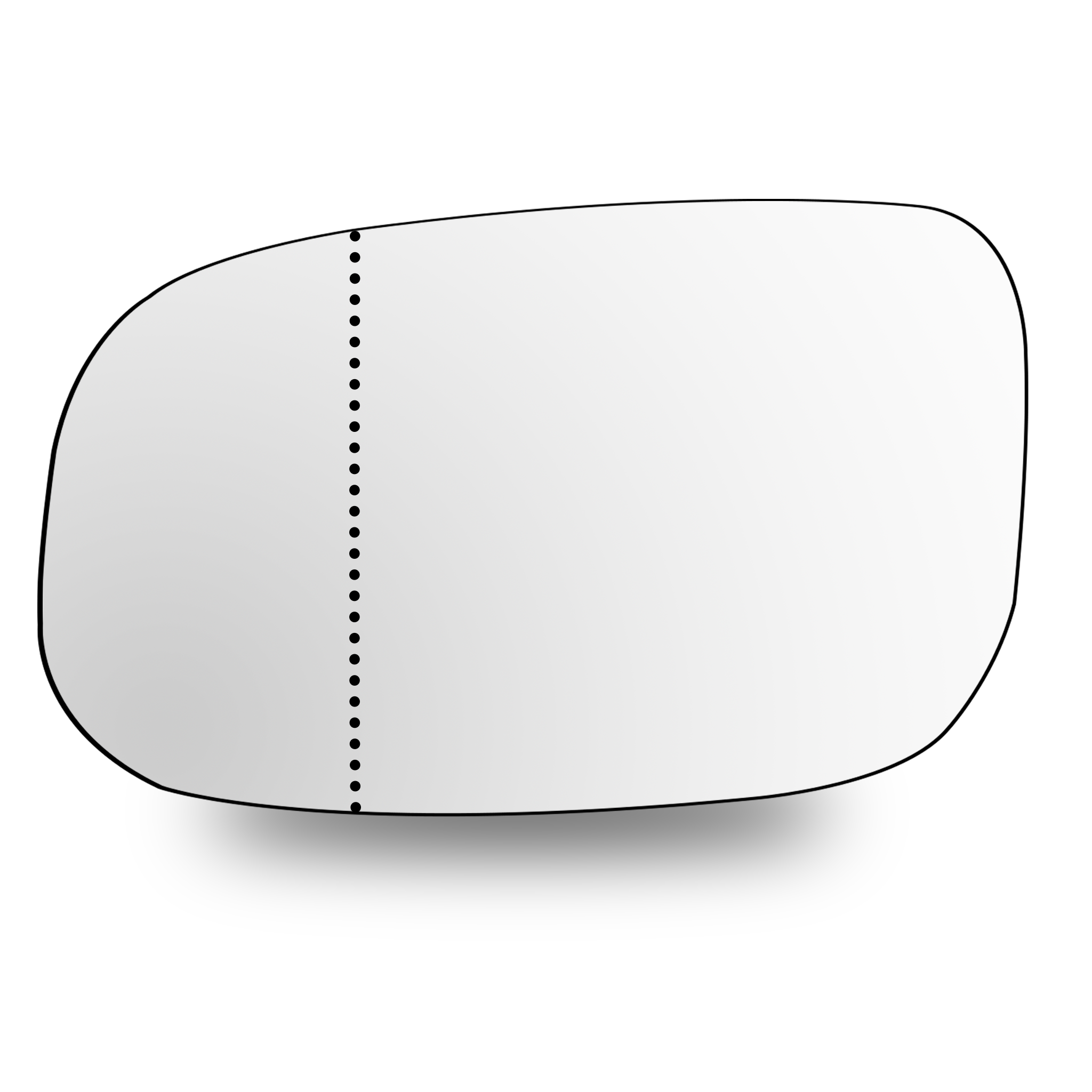 Left Sub Mirror for VOLVO S60 134 (2010-2019) Heated, Double Curvature