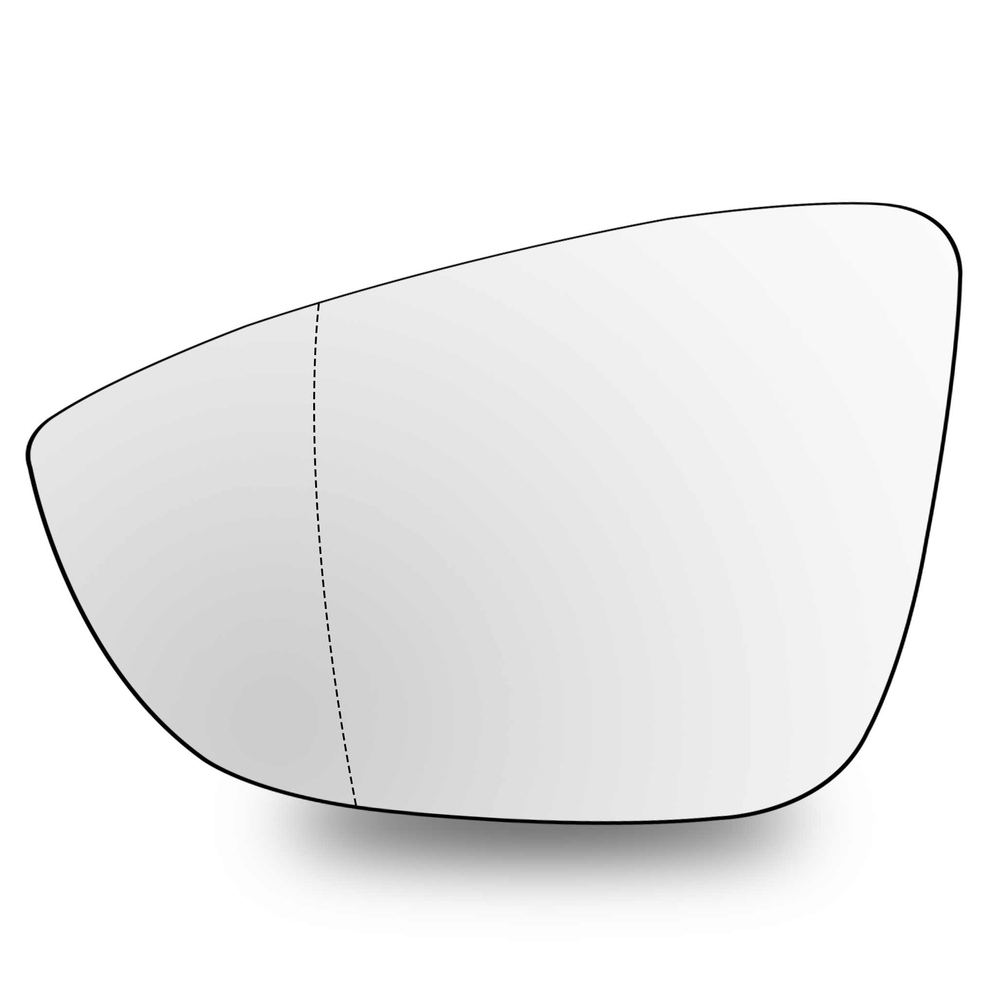 Left Sub Mirror for VW BEETLE 5C1 (2015-2018) Heated, Double Curvature