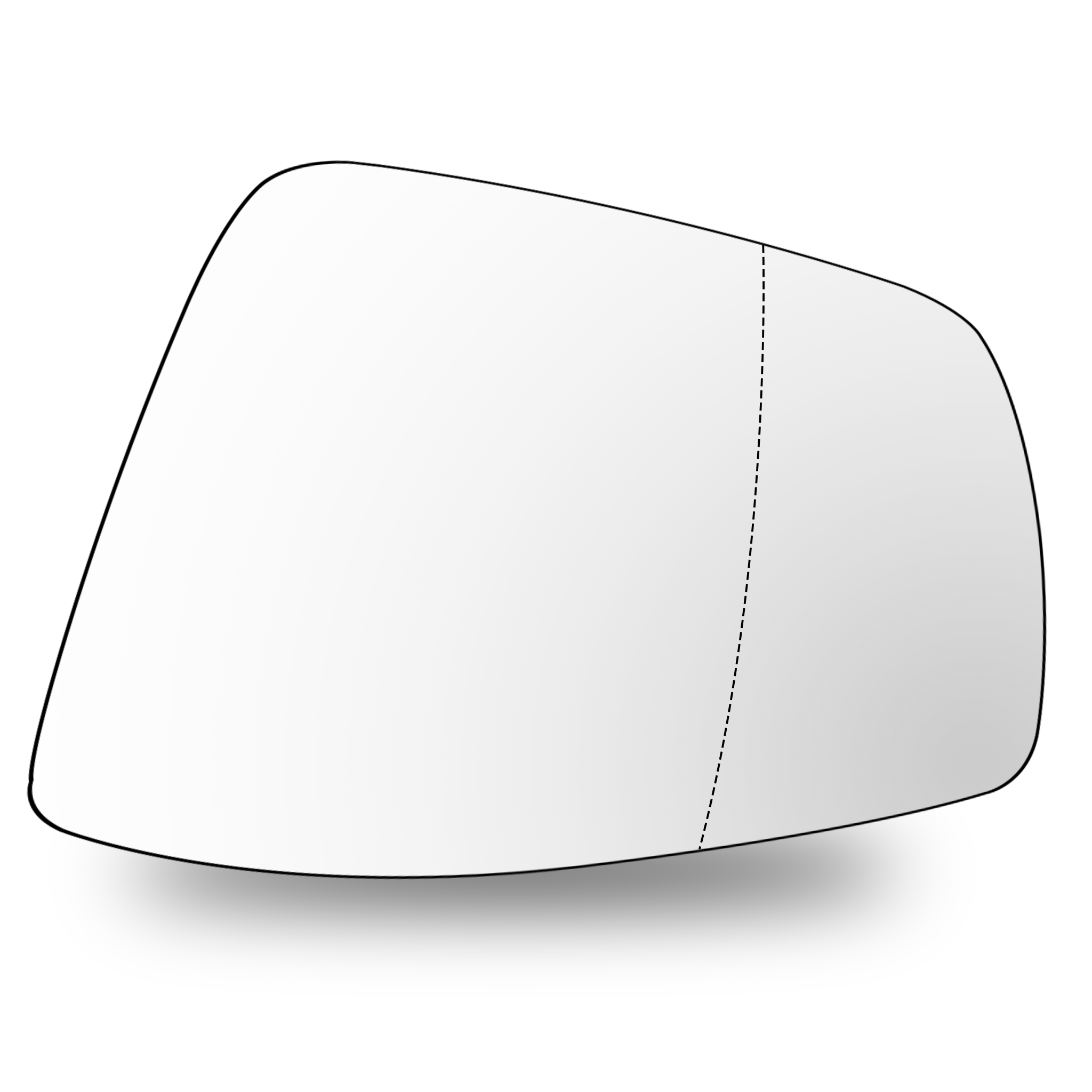 Left Sub Mirror for VW POLO 6R1 (2010-2022) Heated Double Curvature