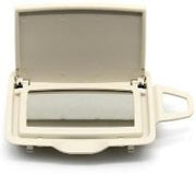 Left Sun Visor Mirror for MERCEDES-BENZ B-CLASS W246 (2012-2018) in Light Beige color PC