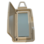 Left Sun Visor Mirror for MERCEDES-BENZ CLA-Class C117 (2014-2019) in Light Beige color PC