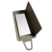 Left Sun Visor Mirror for MERCEDES-BENZ CLS C218 (2011-2017) in Light Gray color PC