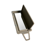 Left Sun Visor Mirror for MERCEDES-BENZ GLK-Class X204 (2010-2015) in Light Gray color PC