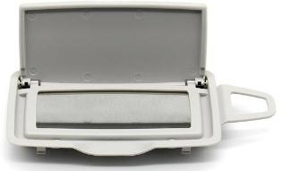 Left Sun Visor Mirror for MERCEDES-BENZ ML-CLASS W166 (2012-2015) in Light Gray color PC