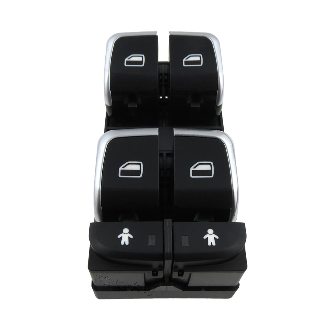 Master Window Switch for AUDI A6 C7 4G2 (2010-2018) in Black Chrome color 10 Pin