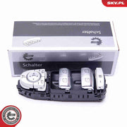 Master Window Switch for MERCEDES-BENZ GLC W253 (2015-2023) in Black color 3 Pin White Light With Chrome