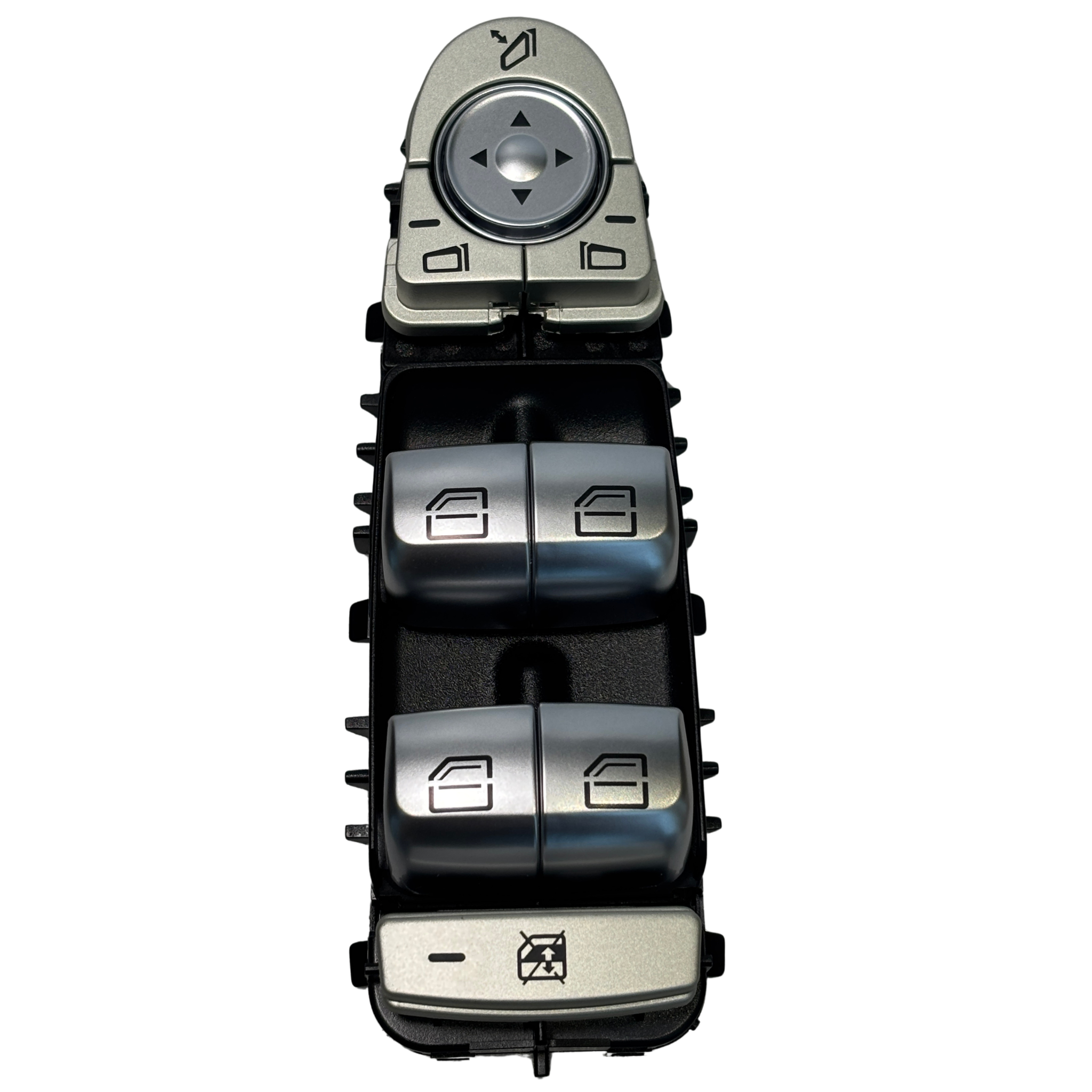 Master Window Switch for MERCEDES-BENZ GLC W253 (2015-2023) in Black color 3 Pin White Light With Chrome