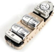 Master Window Switch for MERCEDES-BENZ S-CLASS W222 (2013-2020) in Brown color 3 Pin White Light