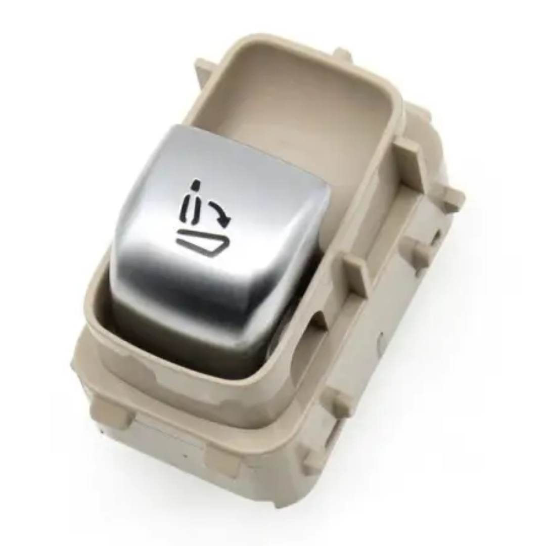 Mercedes Benz C-Class W205 Sedan (2015-2021) Beige Left Seat Adjustment Switch Button with Chrome_1