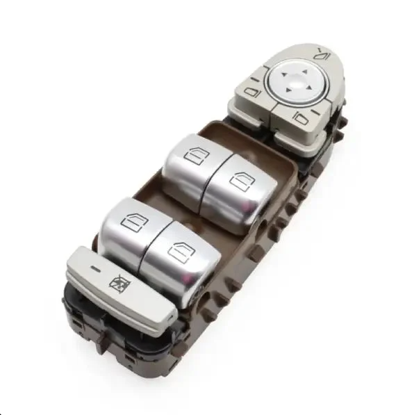 Mercedes Benz W205 C Class Master Window Lifter Switch Orange Light PC&ABS with chrome Moka_1