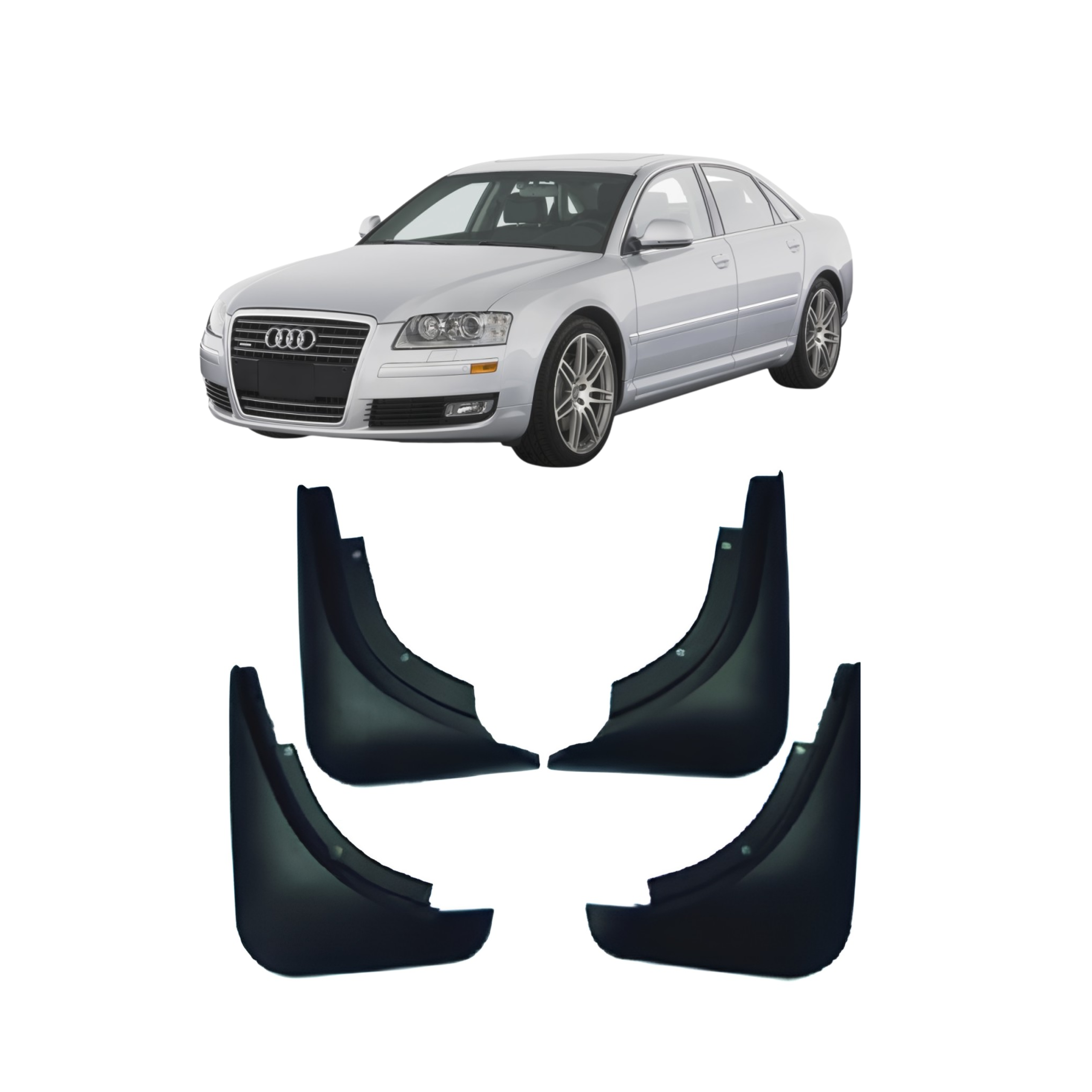 Mud Flaps Set for AUDI A8 4E2 (2007-2010) Sedan