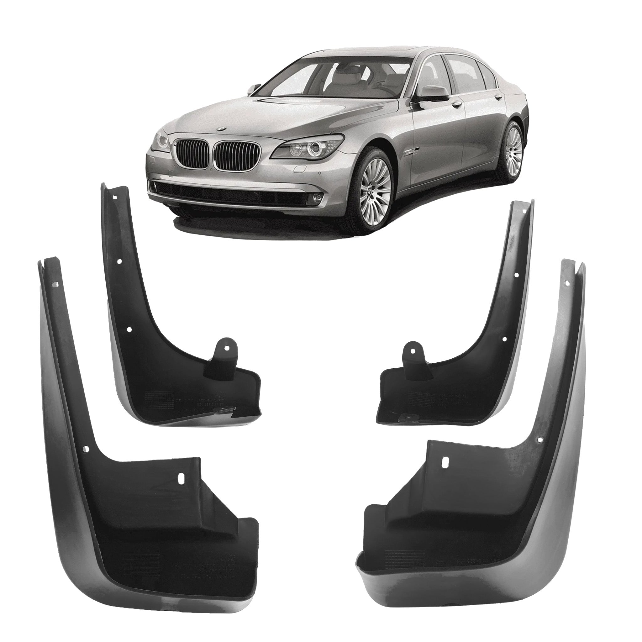 Mud Flaps Set for BMW 7 SERIES F02 (2010-2016) Sedan