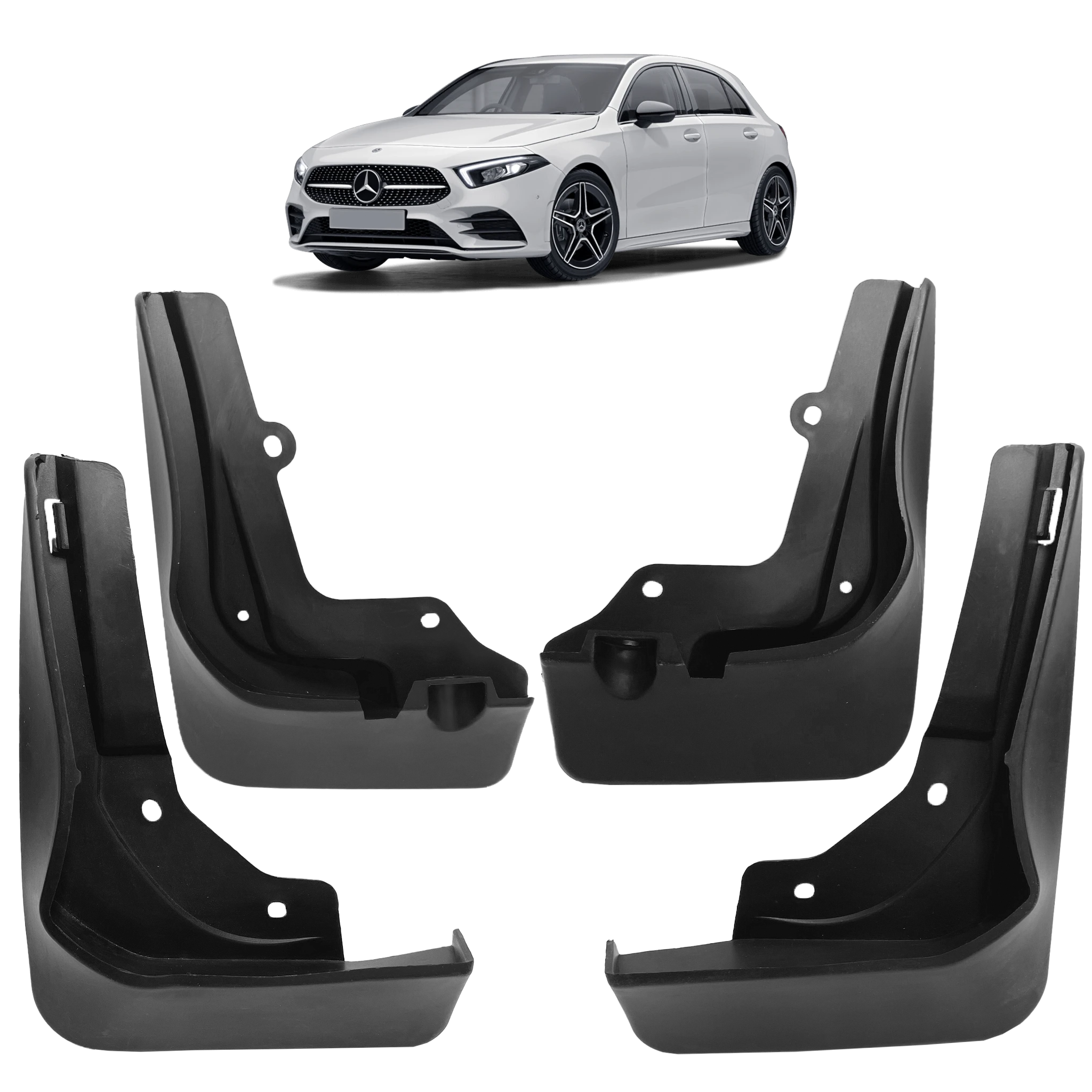 Mud Flaps Set for MERCEDES-BENZ A-CLASS W176 (2019-2020) Hatchback