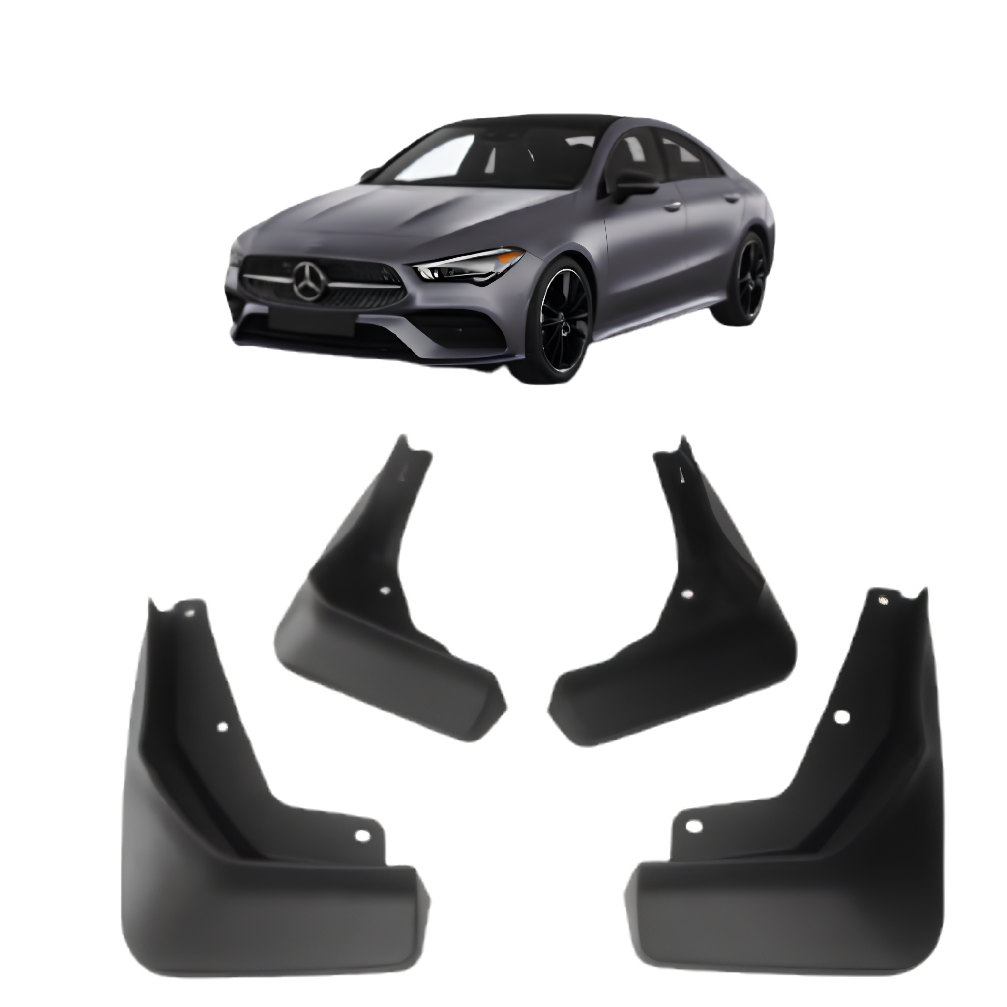 Mud Flaps Set for MERCEDES-BENZ CLA-Class C118 (2020-2024) Coupe