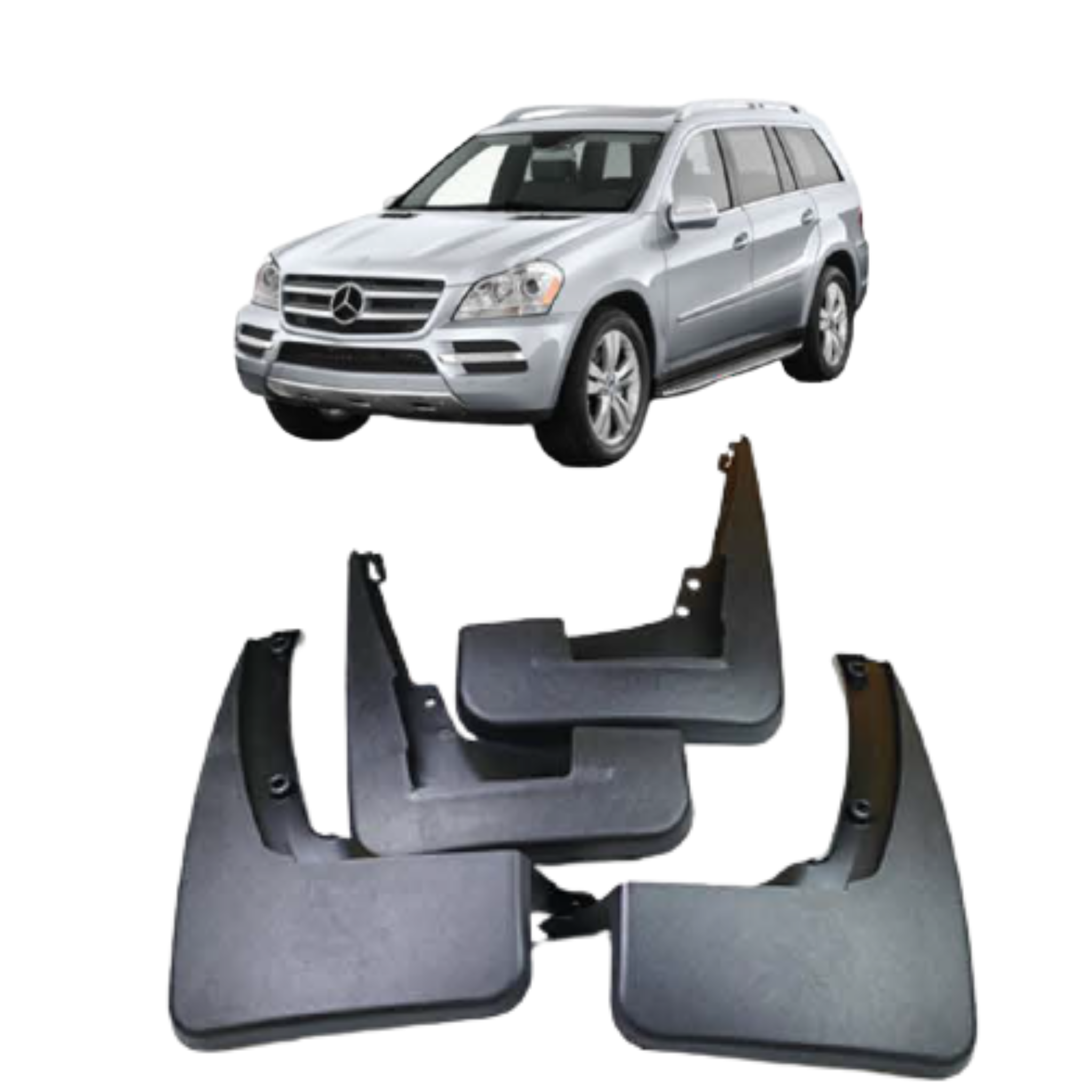 Mud Flaps Set for MERCEDES-BENZ GL-CLASS X164 (2006-2012) SUV with pedal