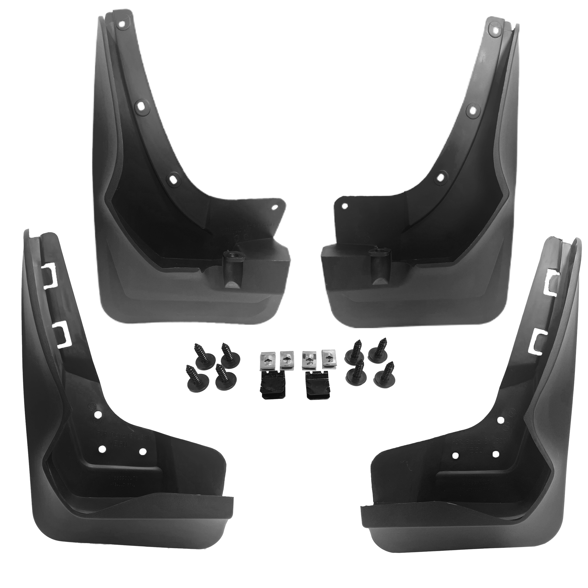 Mud Flaps Set for MERCEDES-BENZ GLE W166 (2015-2019) SUV without pedal