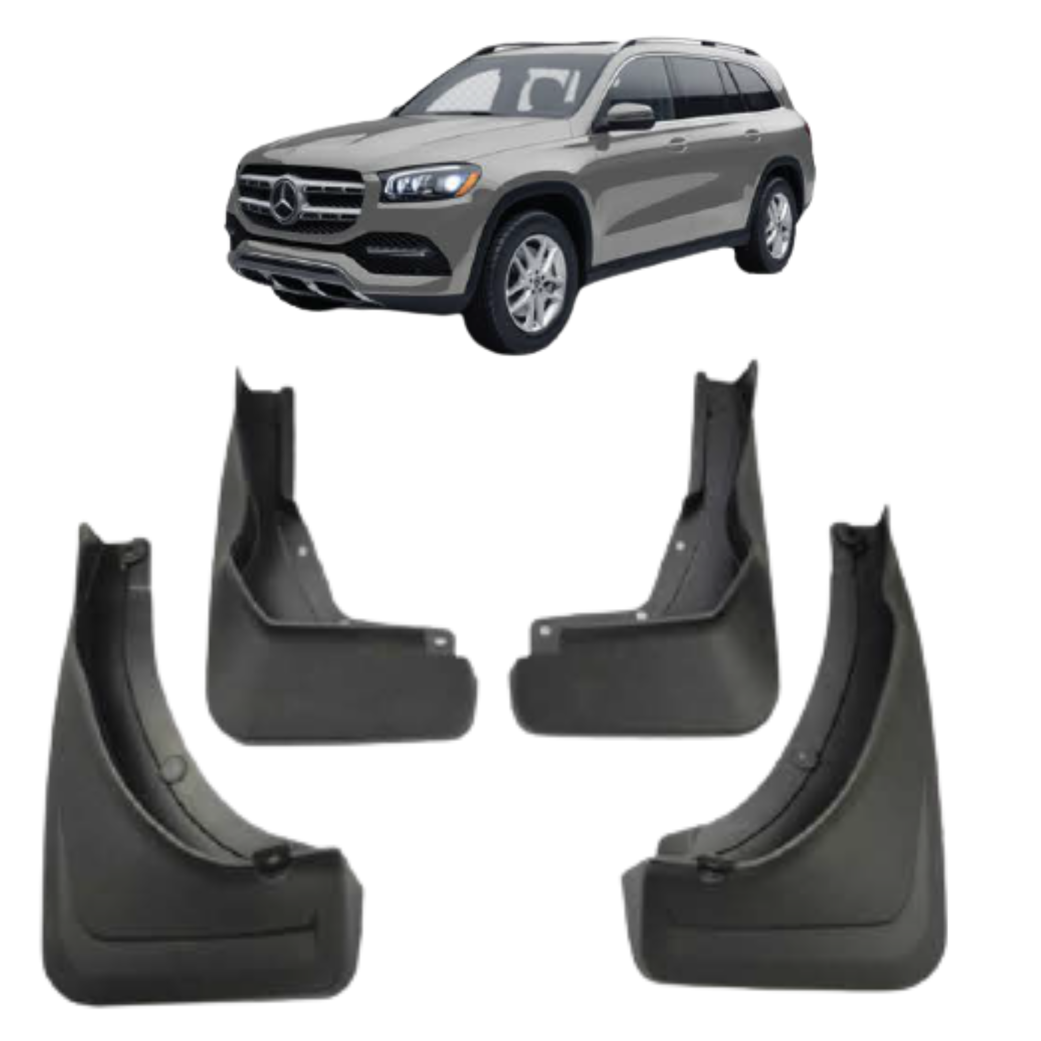 Mud Flaps Set for MERCEDES-BENZ GLS X167 (2020-2023) SUV Low Spec without pedal