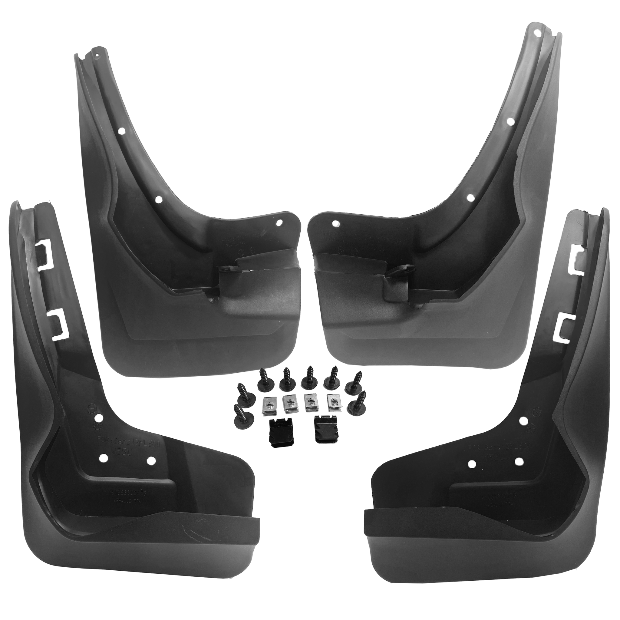Mud Flaps Set for MERCEDES-BENZ ML-CLASS W166 (2012-2015) SUV without pedal