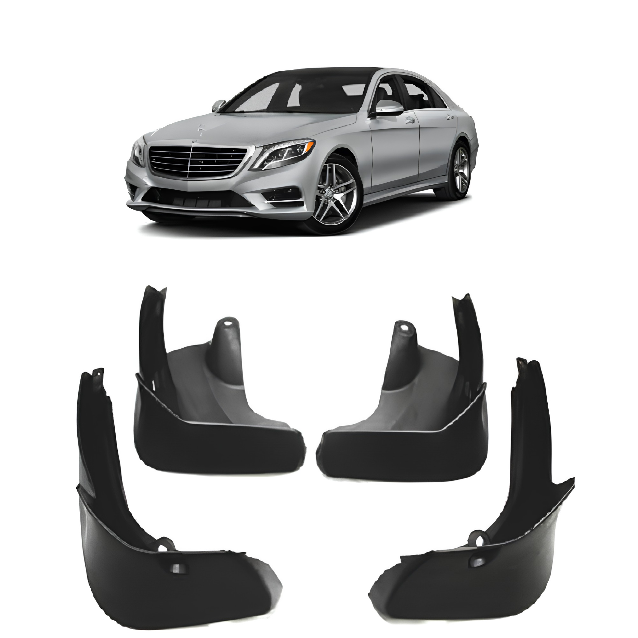 Mud Flaps Set for MERCEDES-BENZ S-CLASS W222 (2015-2020) Sedan
