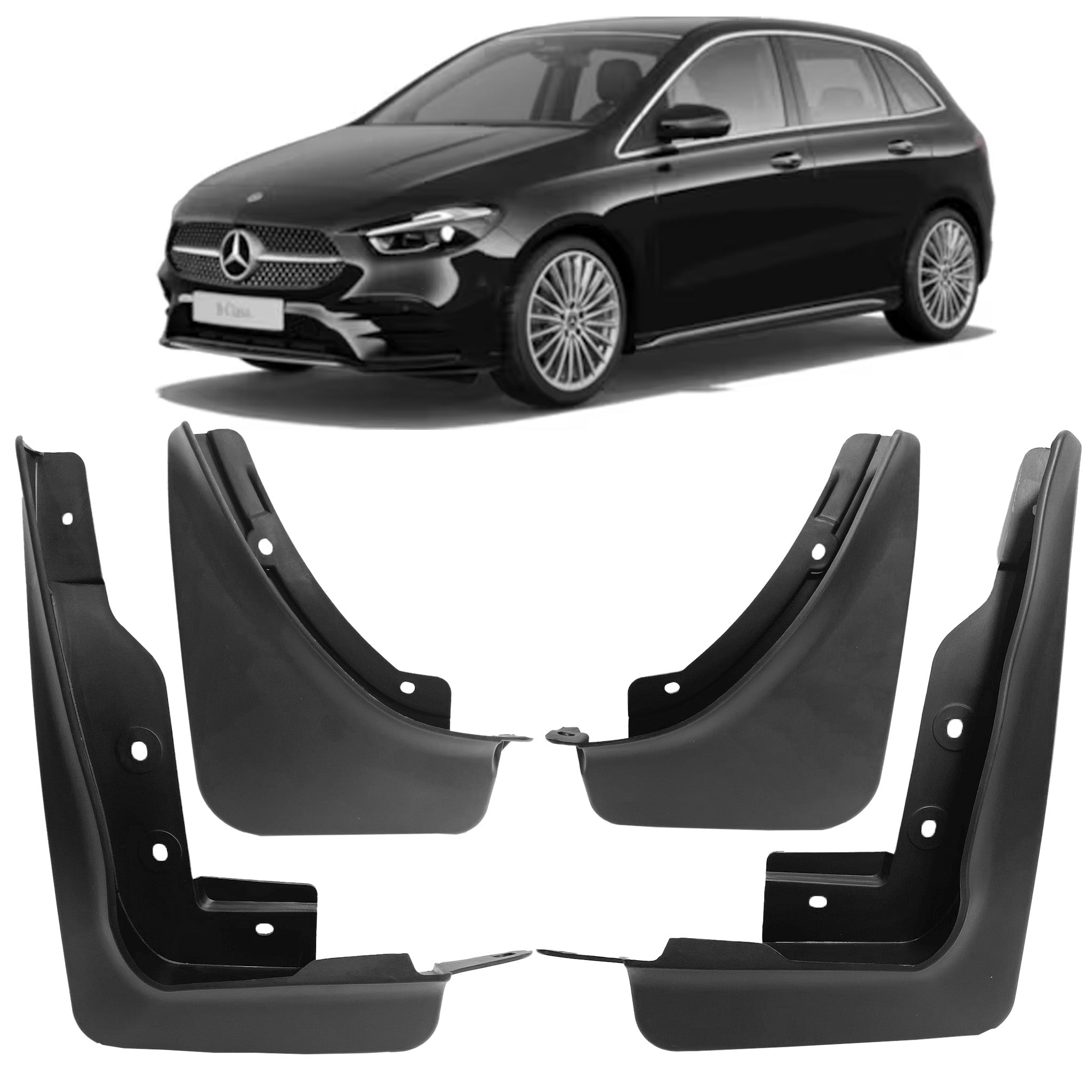 Mud Flaps Set for Mercedes Benz B Class W247 Hatchback (2018-2022) (Set of 4)_1