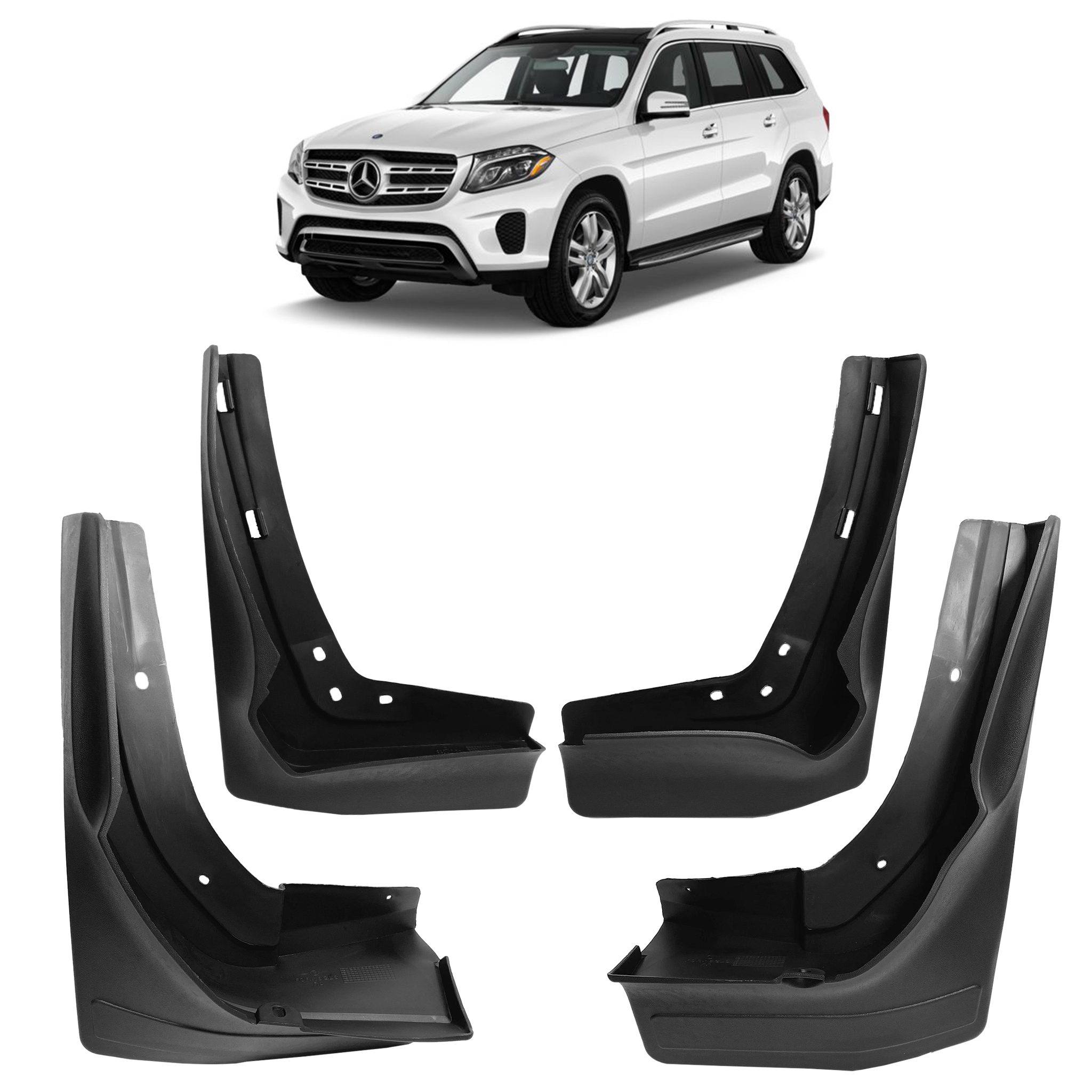 Mud Flaps Set for Mercedes Benz GL (Old) Class X166 SUV (2012-2016)_1
